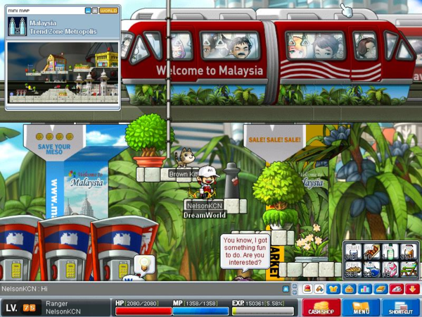 MapleStory used to have an in-game location based on Malaysia.