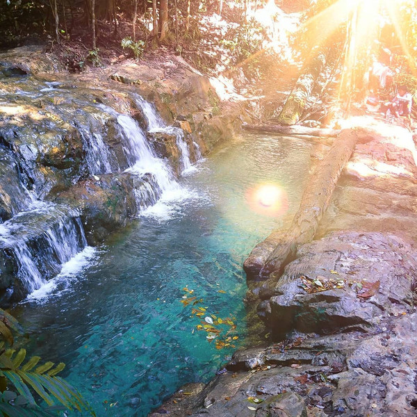 The waterfall is off-limits to the public.