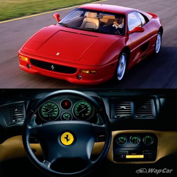 The first Ferrari to get paddle shifters, the F355.