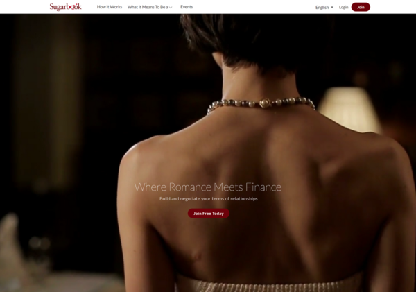 The tagline on the website reads, "Where romance meets finance."