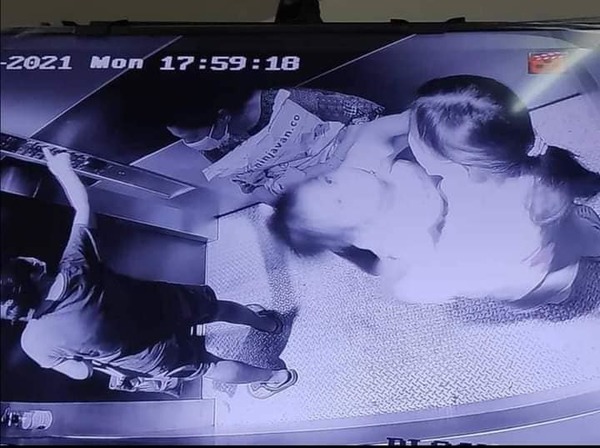 Rakaman CCTV memaparkan kanak-kanak terbabit tidak memakai pelitup muka.