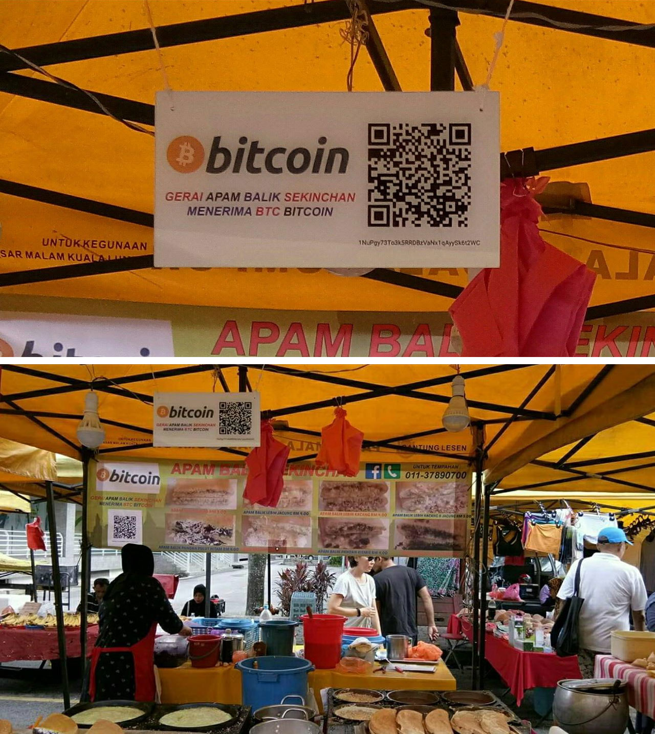 Netizen Amused By Apam Balik Stall In TTDI That Lists Bitcoin As Payment Option On Banner