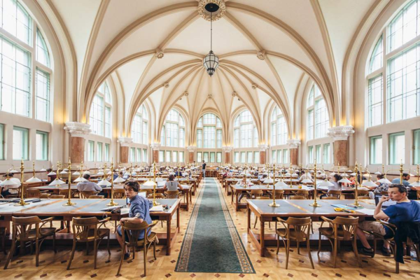 A library in Budapest University of Technology and Economics, Budapest.