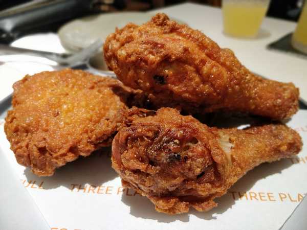 Crispy fried chicken.