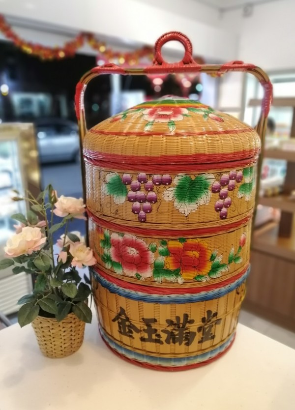 Traditional Teochew betrothal basket. Photo for illustration purposes only.