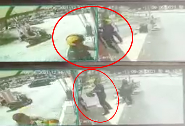 Screenshots taken from the CCTV footage.