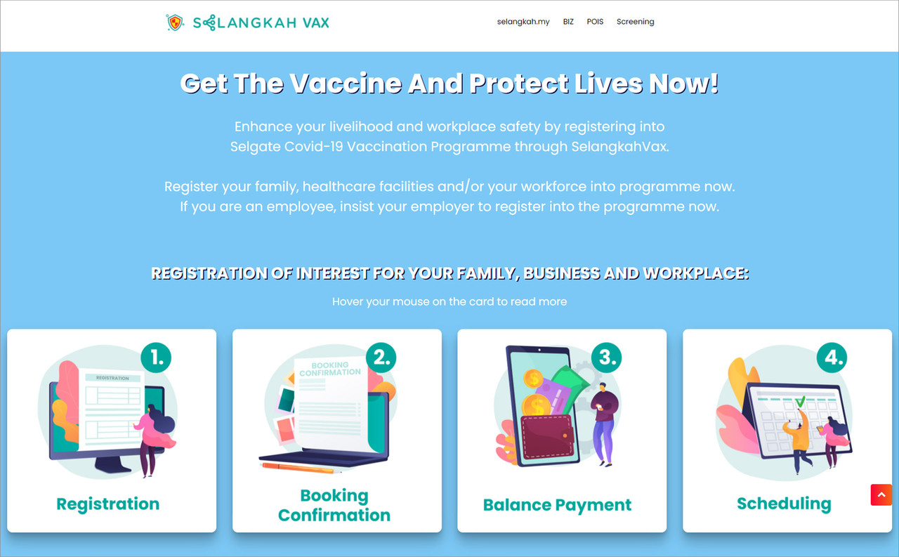 Selangkah vaccine registration