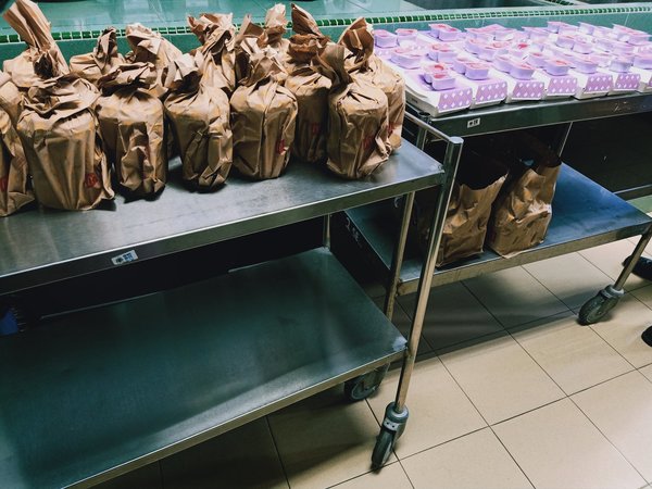 The BTS Meals that were donated to staff and patients at the children's ward in HUSM, Kota Bharu.