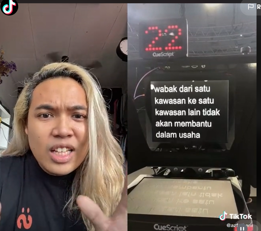 Video Lelaki Ini Cuba Challenge Baca Berita Guna Prompter Buat Ramai Tergelak Cibai Kia