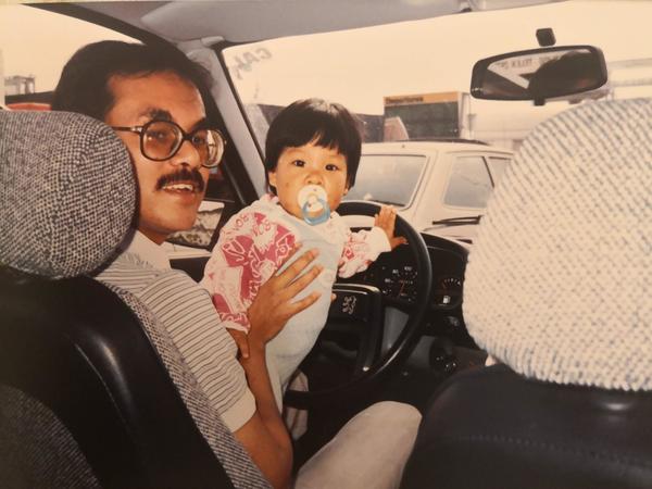 Laila with her dad, Mohd Zain, in 1987.