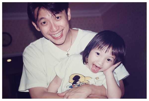 Ashley with her dad, Constantine, in 1998.