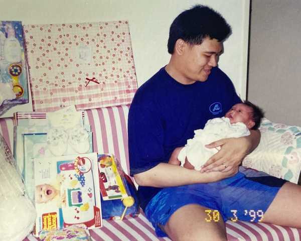 Tiffany with her father, Tay, in 1999.