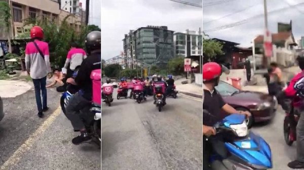 Image from New Straits Times showing the assault incident in Sungai Way.