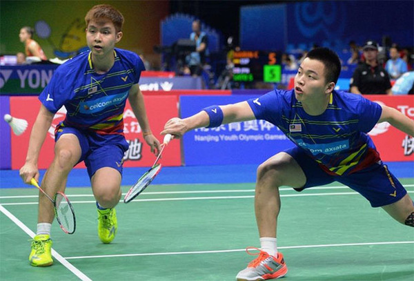 From left: Aaron Chia and Soh Wooi Yik, men's doubles.