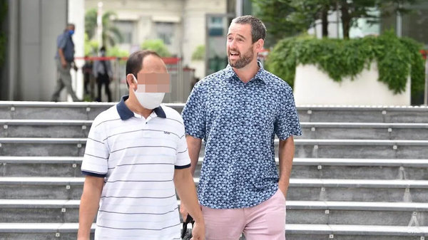 Benjamin Glynn leaving the State Courts on 2 July.