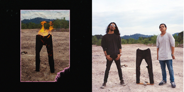 The album cover (L) and behind the scenes (R)