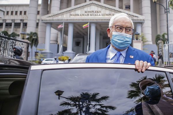 Najib Razak leaving the KL High Court after the verdict on 20 May this year.