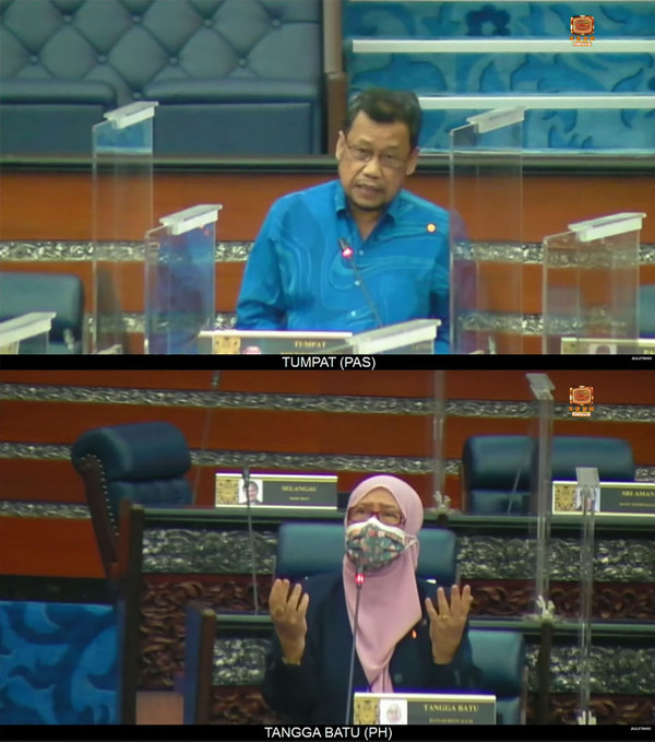 Tumpat MP Datuk Che Abdullah Mat Nawi (top) and Tangga Batu MP Rusnah Aluai.