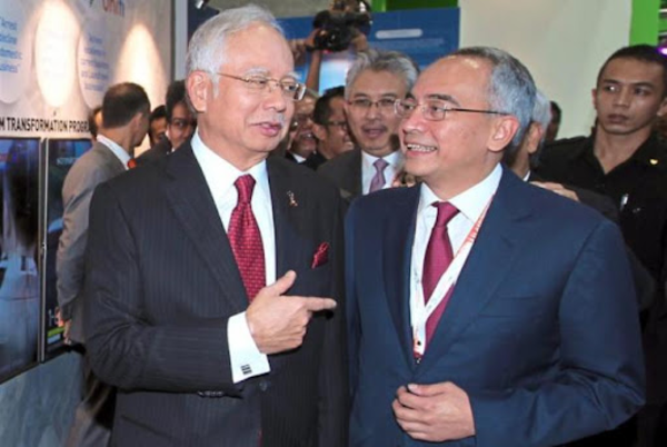 Datuk Seri Najib Razak (left) and Nazir.