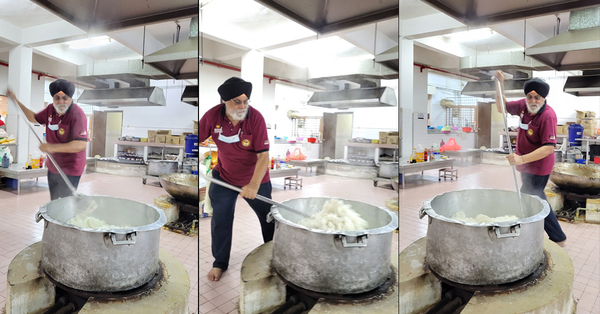 Malkith Singh in the kitchen on Friday, 24 December, as he let me shadow him around.