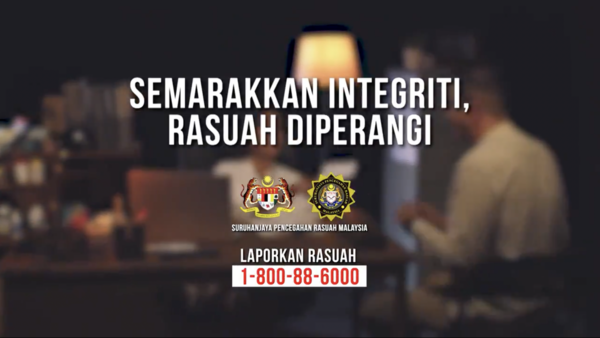 A screenshot of the MACC anti-corruption awareness video.