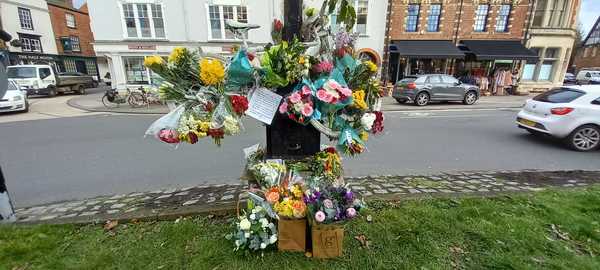 Flowers were left at the scene of the fatal crash for Dr Ling Felce.