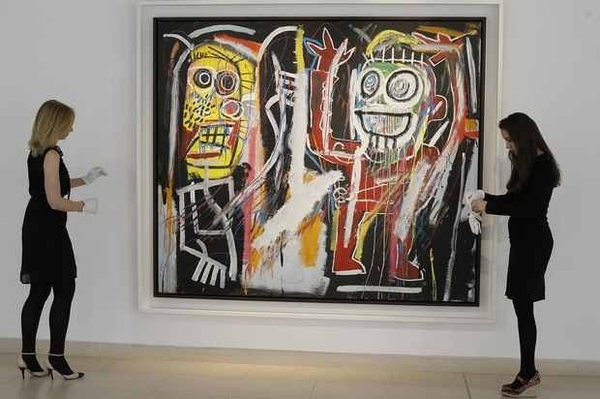 Jean-Michel Basquiat's painting titled 'Dustheads'.