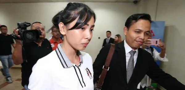 Sam Ke Ting at the Johor Bahru Magistrate's Court after she was acquitted and discharged from the case on 28 October 2019.