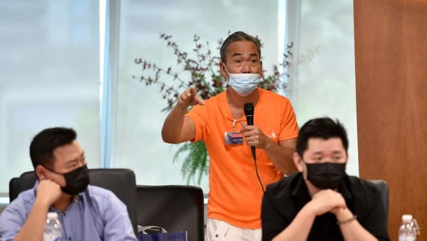 Lim Chee Kong speaking during a press conference at the Singapore Central Police Division on Monday, 18 April.